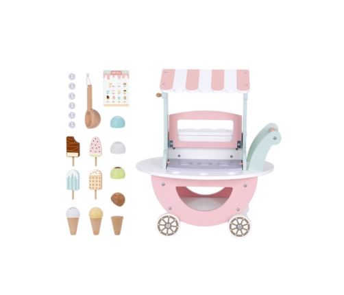 WOOPIE GREEN Lodziarnia XXL Sklepik Pastelowy Wózek z Lodami