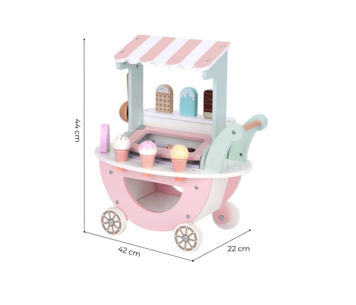 WOOPIE GREEN Lodziarnia XXL Sklepik Pastelowy Wózek z Lodami