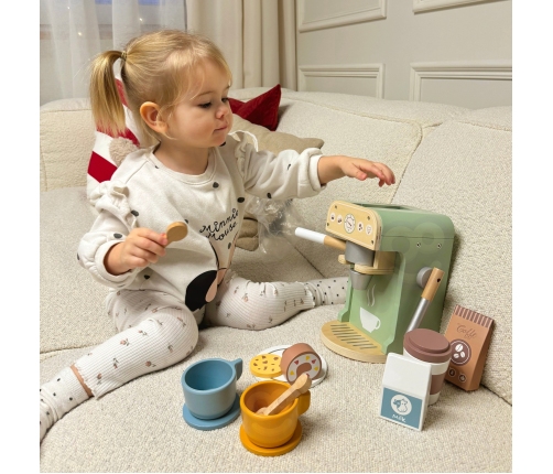 WOOPIE GREEN Drewniany Ekspres do Kawy 25 el Cukiernia Barista