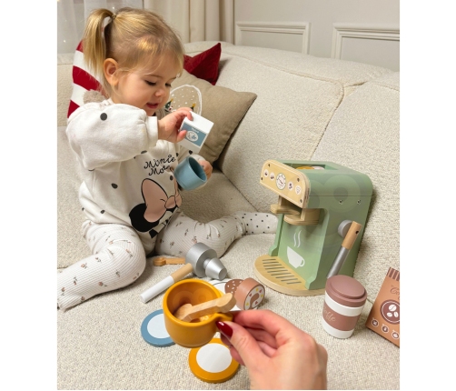 WOOPIE GREEN Drewniany Ekspres do Kawy 25 el Cukiernia Barista