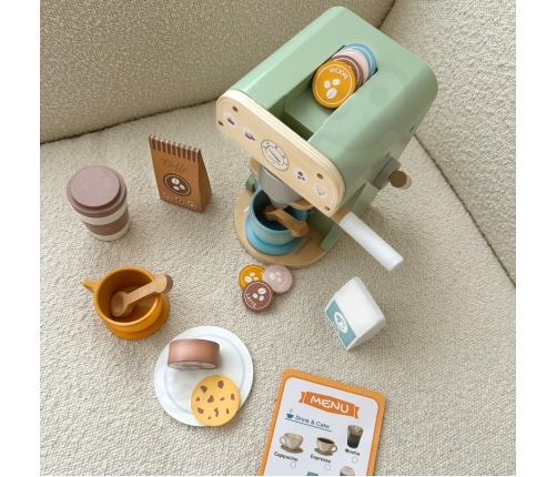 WOOPIE GREEN Drewniany Ekspres do Kawy 25 el Cukiernia Barista