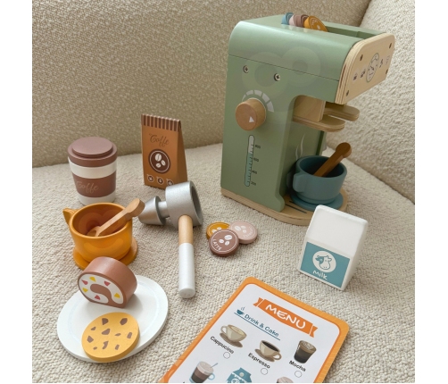 WOOPIE GREEN Drewniany Ekspres do Kawy 25 el Cukiernia Barista