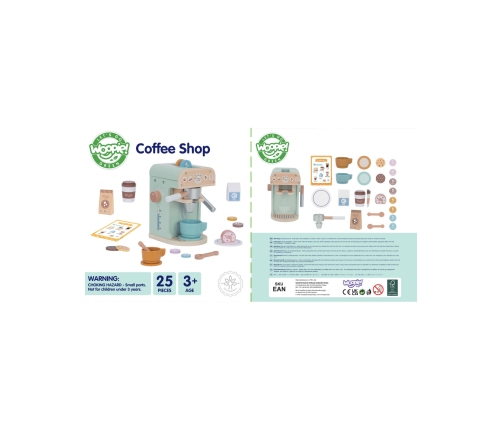 WOOPIE GREEN Drewniany Ekspres do Kawy 25 el Cukiernia Barista