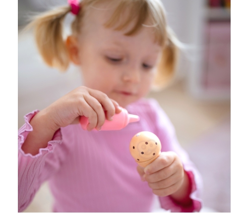 WOOPIE GREEN Drewniana Lodziarnia Sklepik Zestaw z Lodami Stragan 16 EL