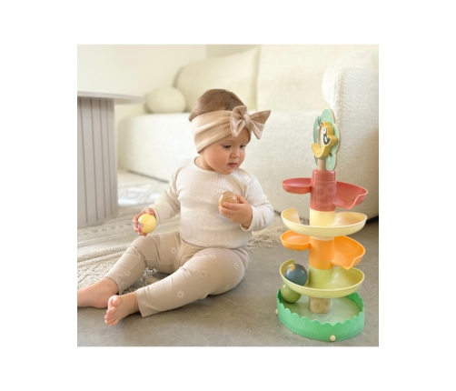 WOOPIE GREEN Drewniany Kulodrom Tor Kulkowy 6EL Sensoryczne Edukacyjny