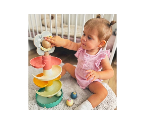 WOOPIE GREEN Drewniany Kulodrom Tor Kulkowy 6EL Sensoryczne Edukacyjny