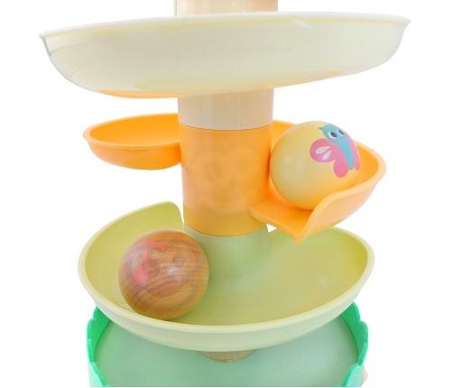 WOOPIE GREEN Drewniany Kulodrom Tor Kulkowy 6EL Sensoryczne Edukacyjny