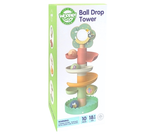 WOOPIE GREEN Drewniany Kulodrom Tor Kulkowy 6EL Sensoryczne Edukacyjny