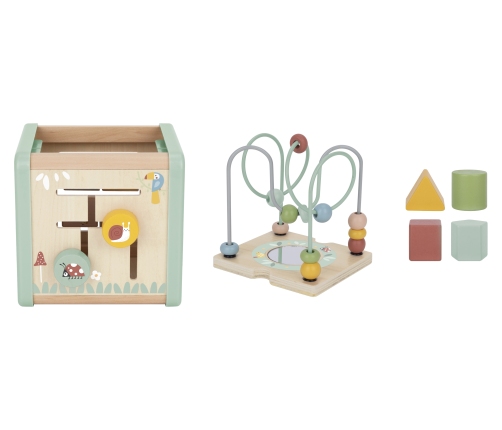 WOOPIE GREEN Drewniana Kostka Aktywności Multifunkcyjna Edukacyjna Sorter