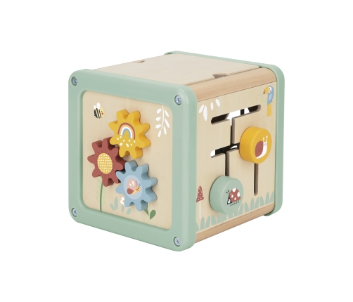 WOOPIE GREEN Drewniana Kostka Aktywności Multifunkcyjna Edukacyjna Sorter