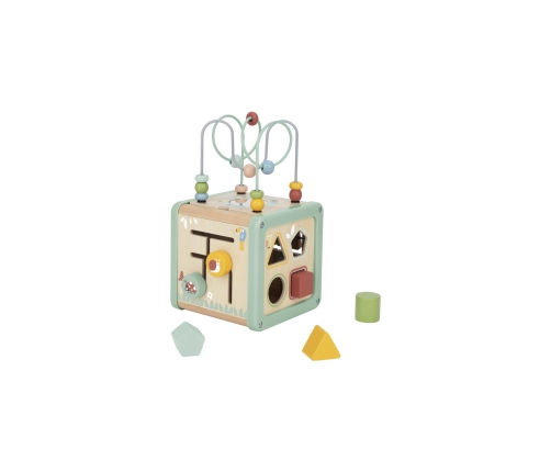 WOOPIE GREEN Drewniana Kostka Aktywności Multifunkcyjna Edukacyjna Sorter