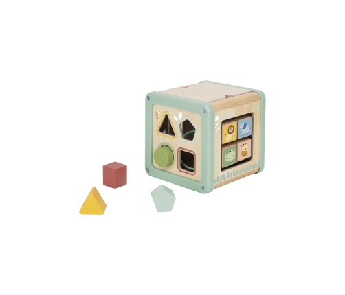 WOOPIE GREEN Drewniana Kostka Aktywności Multifunkcyjna Edukacyjna Sorter