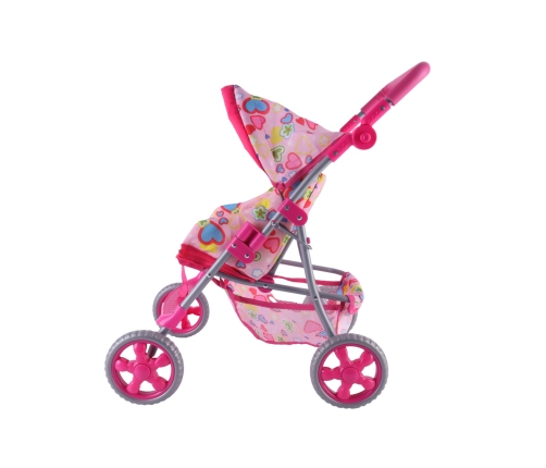 WOOPIE ROYAL Spacerówka Wózek dla Lalek Serca Kolorowe