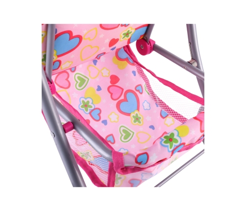 WOOPIE ROYAL Spacerówka Wózek dla Lalek Serca Kolorowe