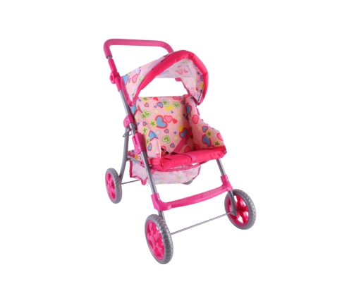 WOOPIE ROYAL Spacerówka Wózek dla Lalek Serca Kolorowe