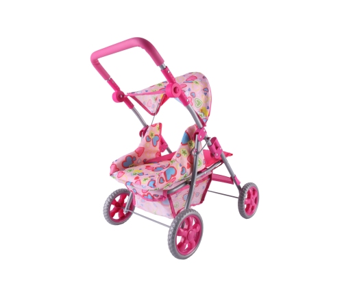 WOOPIE ROYAL Spacerówka Wózek dla Lalek Serca Kolorowe