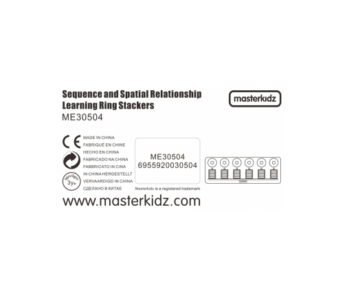 MASTERKIDZ Układanka Nauka Liczenia i Kolorów Sorter Montessori