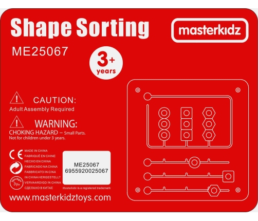 MASTERKIDZ Układanka Sortowanie Diamentów - Tablica Ścienna Edukacyjna Montessori
