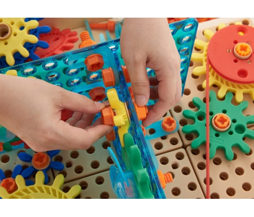 MASTERKIDZ Zestaw Akcesoriów Mix Koła Zębate do Paneli Ściennych STEM 198 el.