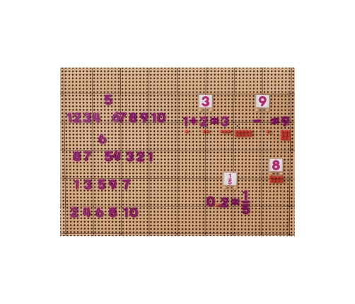 MASTERKIDZ Zestaw Cyferek i Znaków do Nauki Liczenia i Matematyki do Paneli Ściennych STEM 82 el.