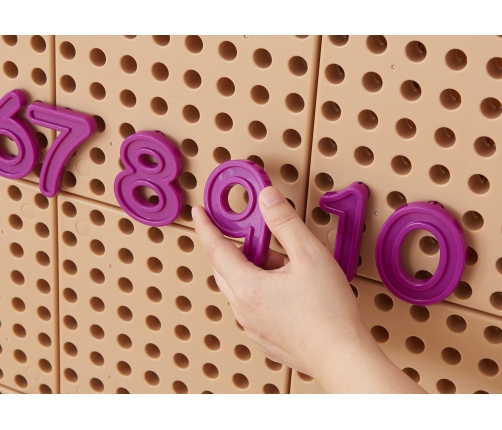 MASTERKIDZ Zestaw Cyferek i Znaków do Nauki Liczenia i Matematyki do Paneli Ściennych STEM 82 el.