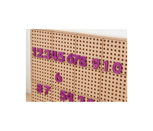 MASTERKIDZ Zestaw Cyferek i Znaków do Nauki Liczenia i Matematyki do Paneli Ściennych STEM 82 el.