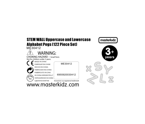 MASTERKIDZ Alfabet Zestaw Liter (Dużych i Małych) do Paneli Ściennych STEM 122 el.