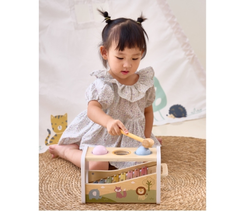 VIGA Drewniany Zestaw Wybijanka + Cymbałki Ksylofon 2w1