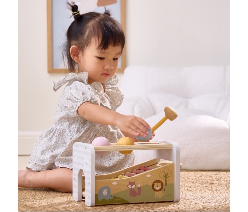 VIGA Drewniany Zestaw Wybijanka + Cymbałki Ksylofon 2w1