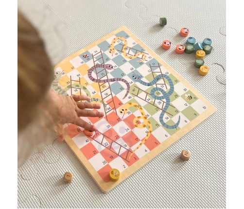 WOOPIE GREEN Gry Planszowe Logiczne 2w1 Ludo Chińczyk + Uwolnij Zwierzątka