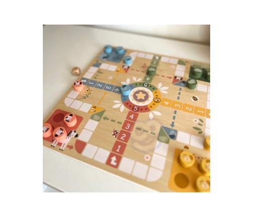 WOOPIE GREEN Gry Planszowe Logiczne 2w1 Ludo Chińczyk + Uwolnij Zwierzątka