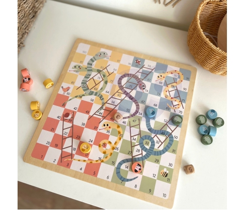 WOOPIE GREEN Gry Planszowe Logiczne 2w1 Ludo Chińczyk + Uwolnij Zwierzątka