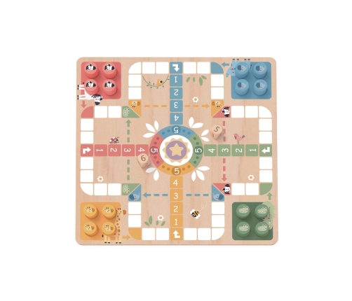 WOOPIE GREEN Gry Planszowe Logiczne 2w1 Ludo Chińczyk + Uwolnij Zwierzątka