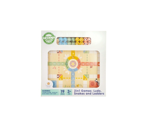 WOOPIE GREEN Gry Planszowe Logiczne 2w1 Ludo Chińczyk + Uwolnij Zwierzątka