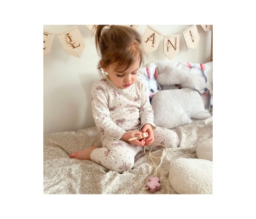 WOOPIE GREEN Drewniana Nawlekanka Klocki Przeplatanka ZOO Montessori 13 el.