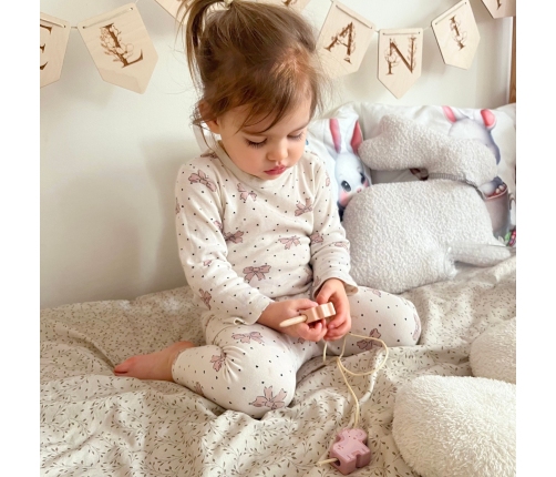 WOOPIE GREEN Drewniana Nawlekanka Klocki Przeplatanka ZOO Montessori 13 el.