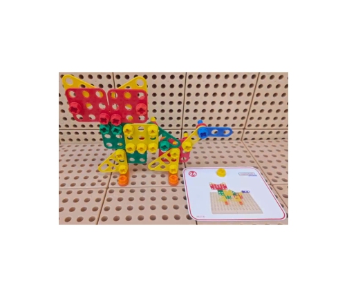 MASTERKIDZ Zestaw Geometrycznych Kształtów Klocków do Paneli Ściennych STEM 260 el.