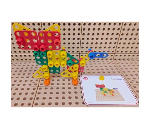 MASTERKIDZ Zestaw Geometrycznych Kształtów Klocków do Paneli Ściennych STEM 260 el.