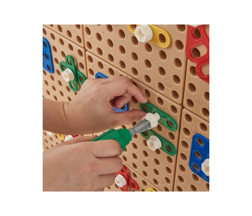 MASTERKIDZ Zestaw Geometrycznych Kształtów Klocków do Paneli Ściennych STEM 260 el.