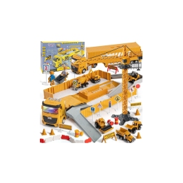 WOOPIE Samochód Ciężarowy 6w1 Zestaw Budowy Dźwig Resoraki Akcesoria