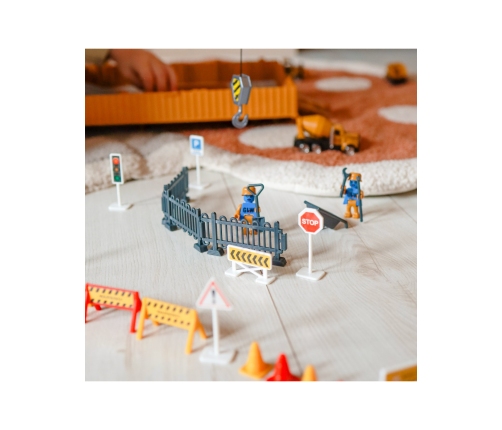 WOOPIE Samochód Ciężarowy 6w1 Zestaw Budowy Dźwig Resoraki Akcesoria