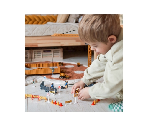 WOOPIE Samochód Ciężarowy 6w1 Zestaw Budowy Dźwig Resoraki Akcesoria