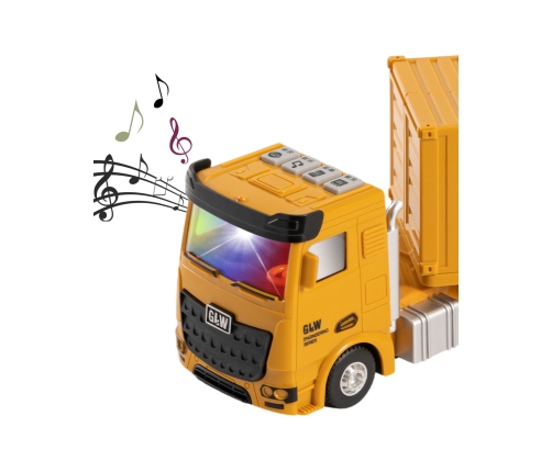 WOOPIE Samochód Ciężarowy 6w1 Zestaw Budowy Dźwig Resoraki Akcesoria