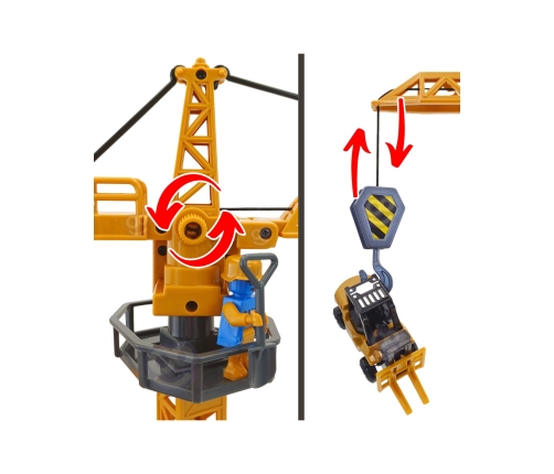 WOOPIE Samochód Ciężarowy 6w1 Zestaw Budowy Dźwig Resoraki Akcesoria