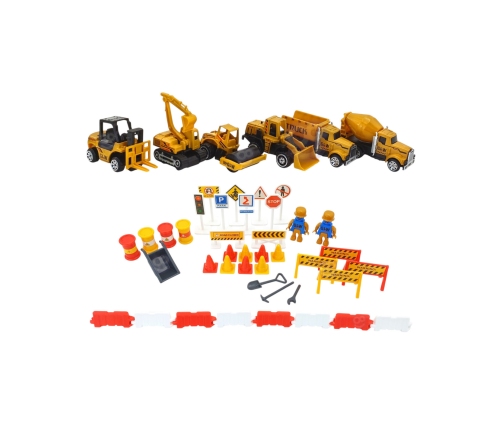 WOOPIE Samochód Ciężarowy 6w1 Zestaw Budowy Dźwig Resoraki Akcesoria