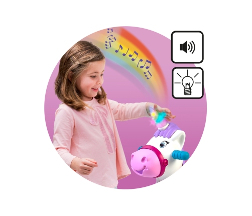 FEBER Interaktywny Bujany Jednorożec 2w1 – Jeździk Biegowy