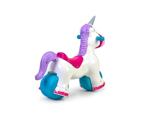 FEBER Interaktywny Bujany Jednorożec 2w1 – Jeździk Biegowy