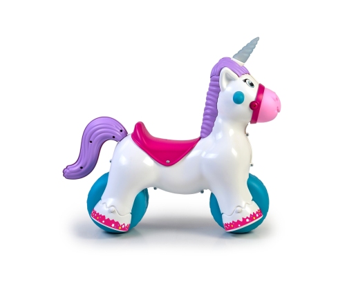 FEBER Interaktywny Bujany Jednorożec 2w1 – Jeździk Biegowy