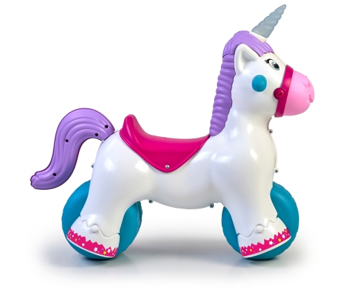 FEBER Interaktywny Bujany Jednorożec 2w1 – Jeździk Biegowy