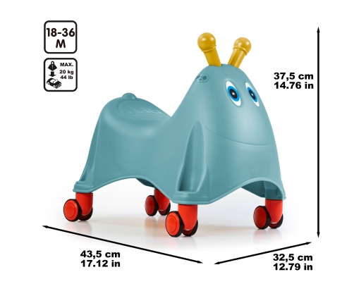 FEBER Jeździk Odpychacz Casual Chodzik Obrotowe kółka 360° 1+